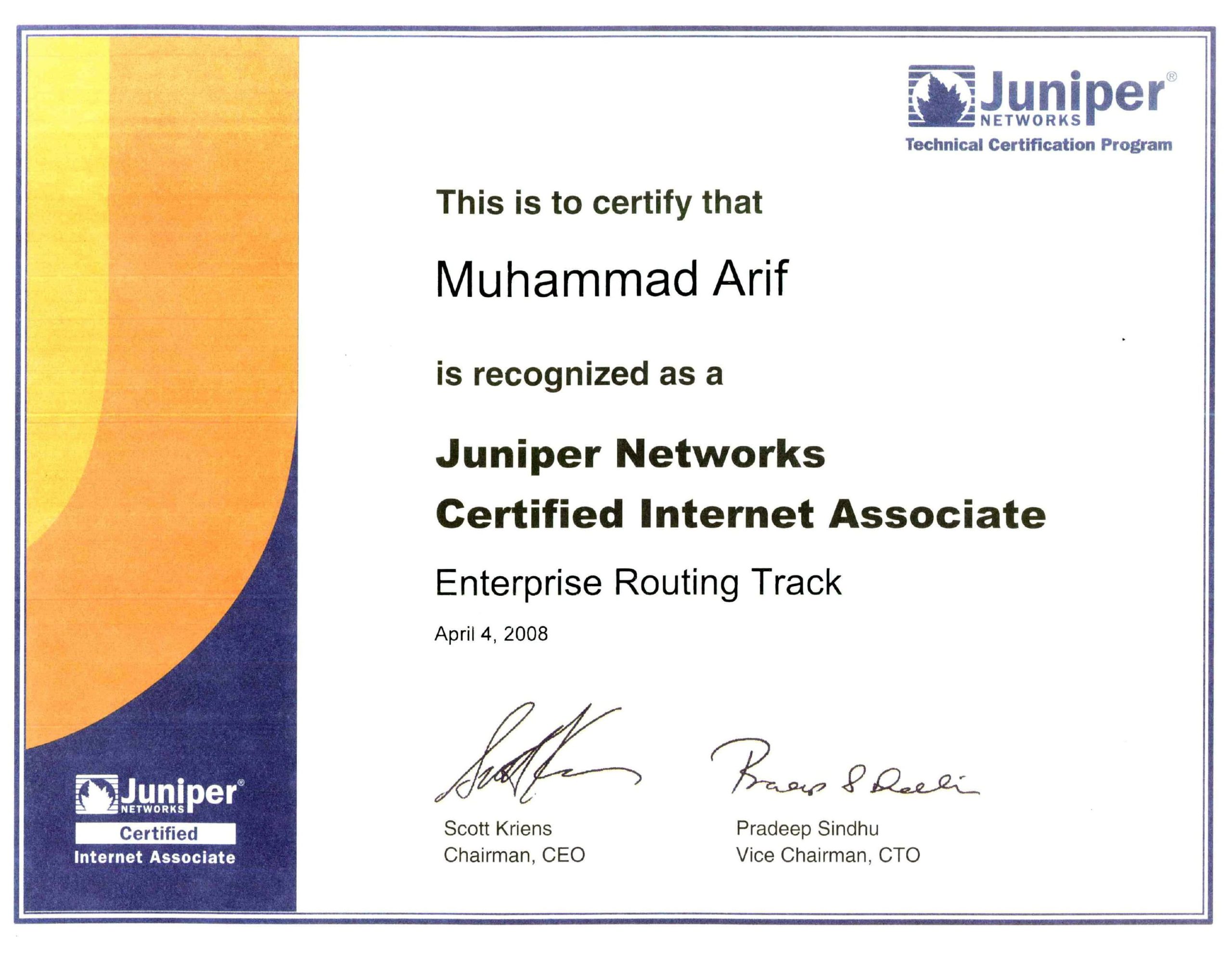 Juniper Networks Certified Internet Associate (JNCIA-ER)