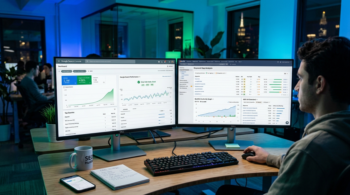Best SEO Course in Lahore live Google Search Console clicks and organic ranking analytics at Nemcon Systems