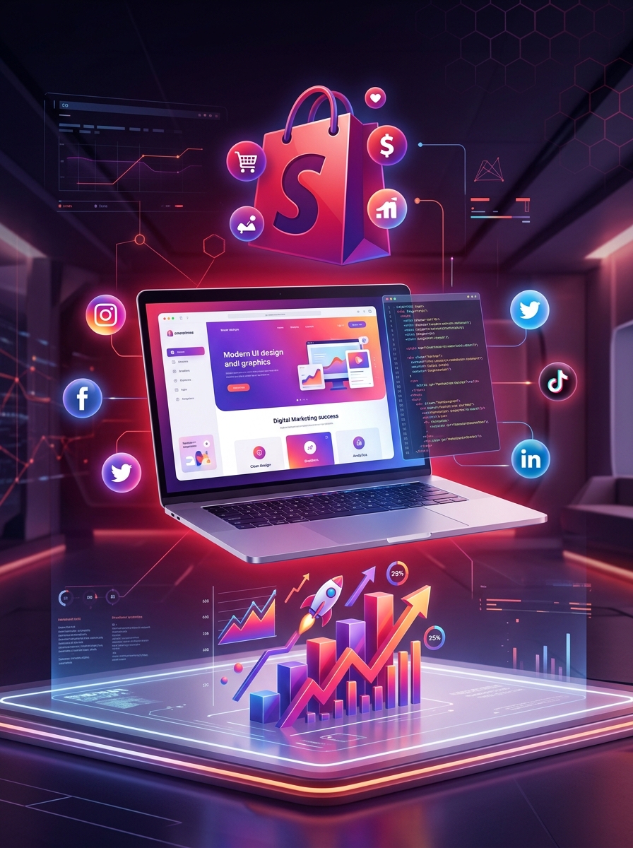Website Designing Development Social Media Digital Marketing Course Flyer Banner - Nemcon Systems